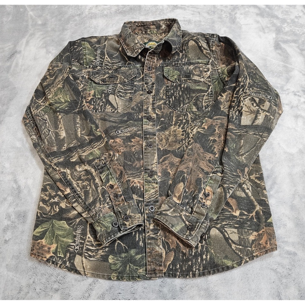 Cabela's Seclusion 3D Camo Button Up Shirt Boys Youth 16 Reg Hunting